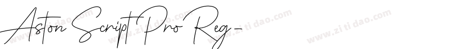 Aston Script Pro Reg字体转换